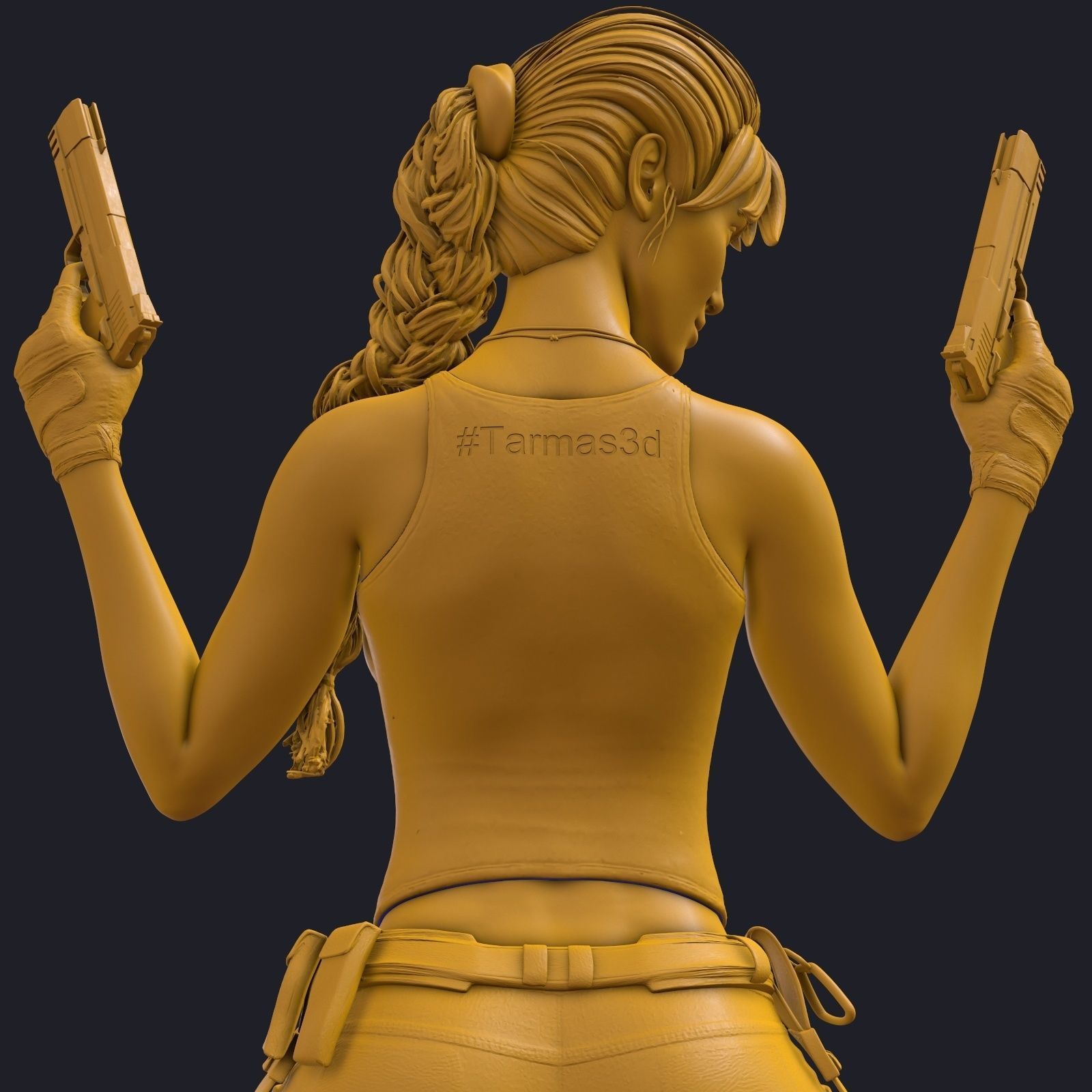 Lara Croft phone holder 3D print model_16