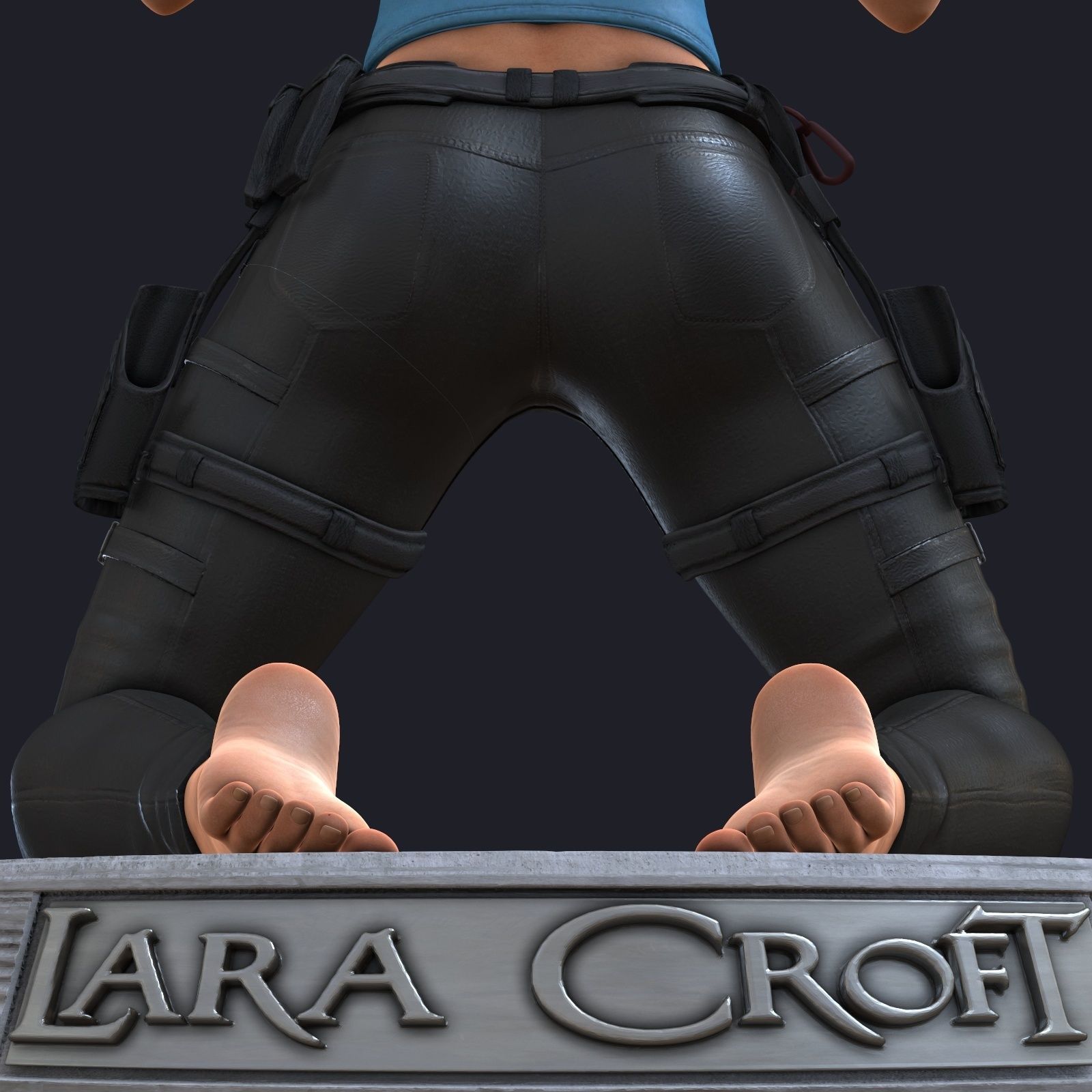 Lara Croft phone holder 3D print model_17