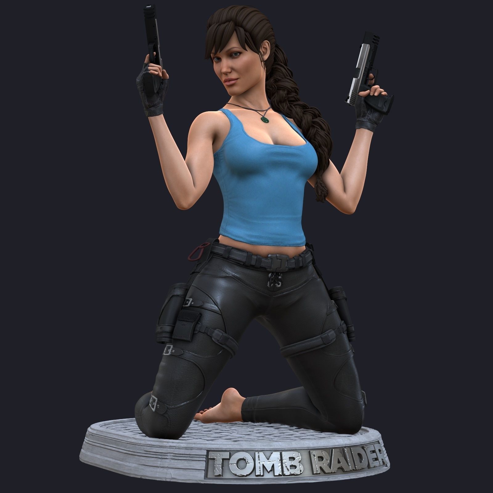 Lara Croft phone holder 3D print model_5