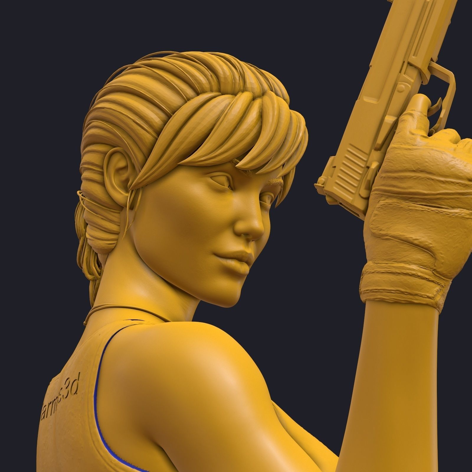 Lara Croft phone holder 3D print model_14