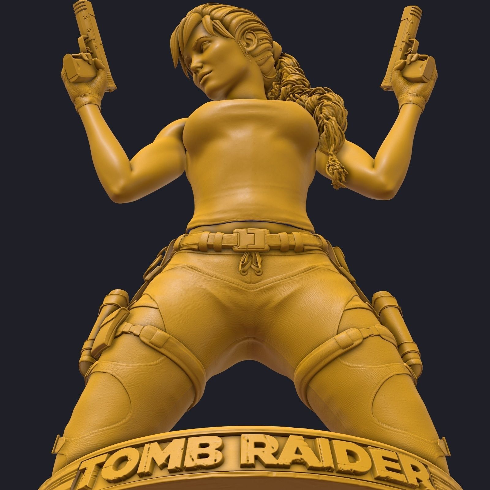 Lara Croft phone holder 3D print model_12