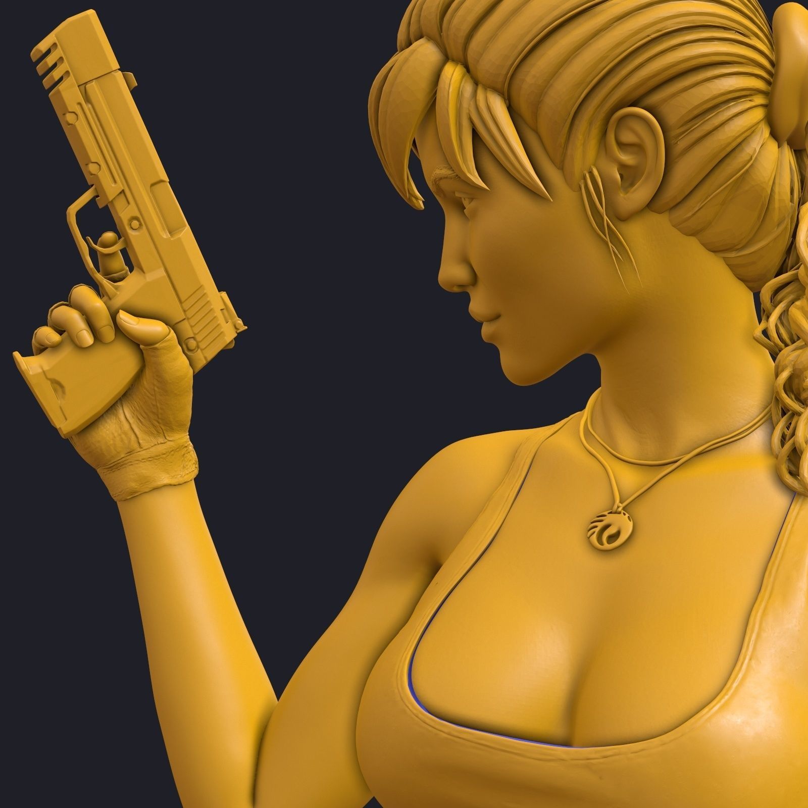 Lara Croft phone holder 3D print model_20