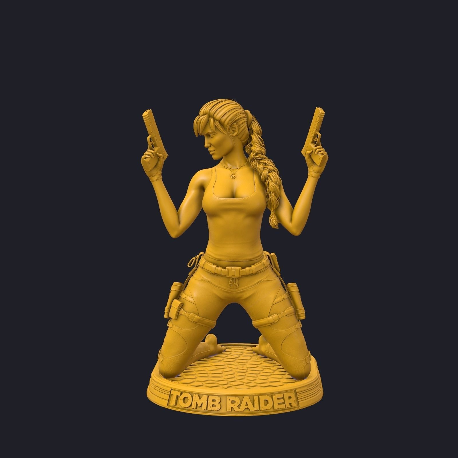 Lara Croft phone holder 3D print model_21
