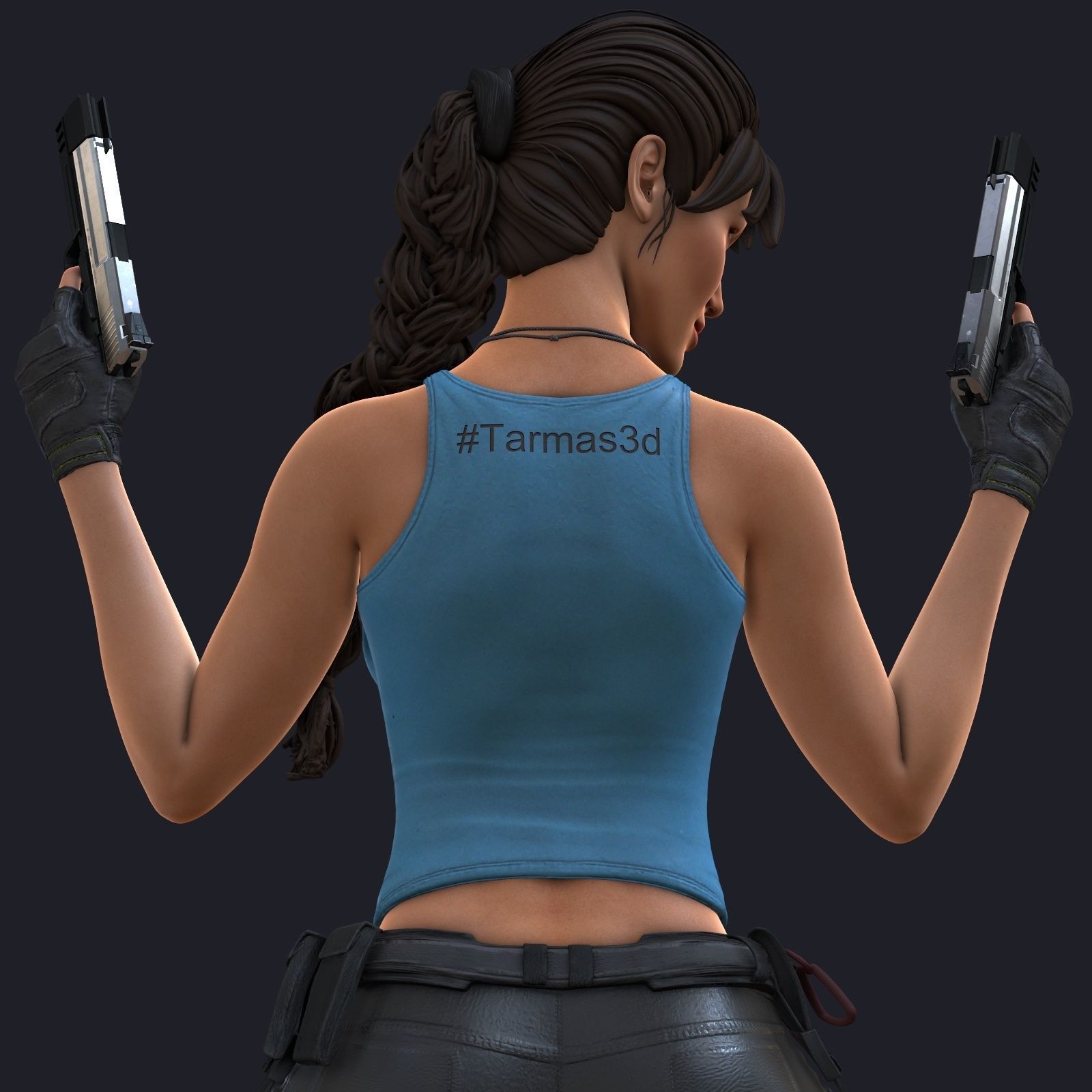 Lara Croft phone holder 3D print model_15
