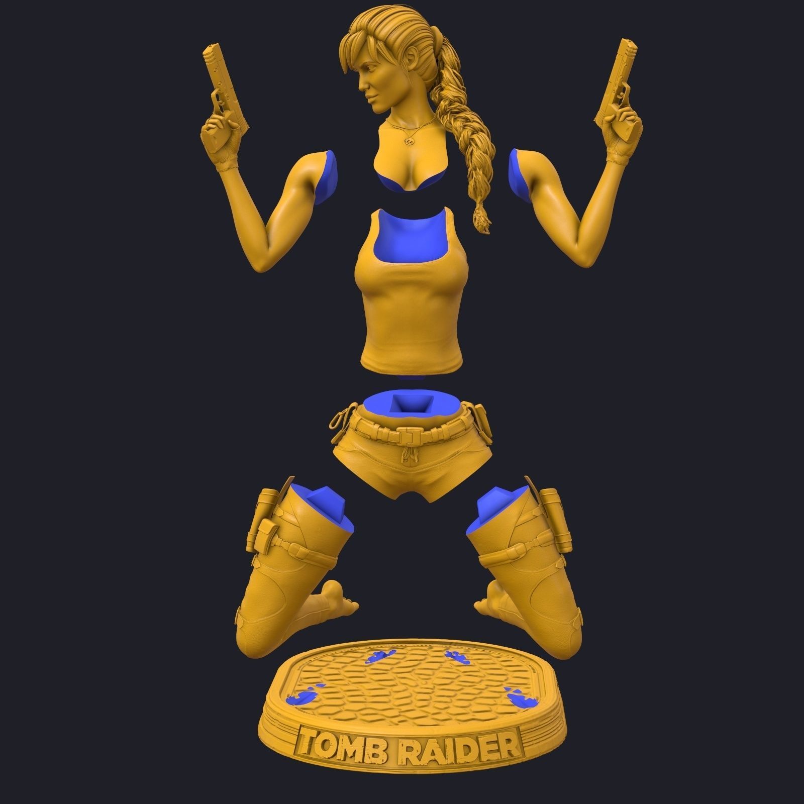 Lara Croft phone holder 3D print model_22