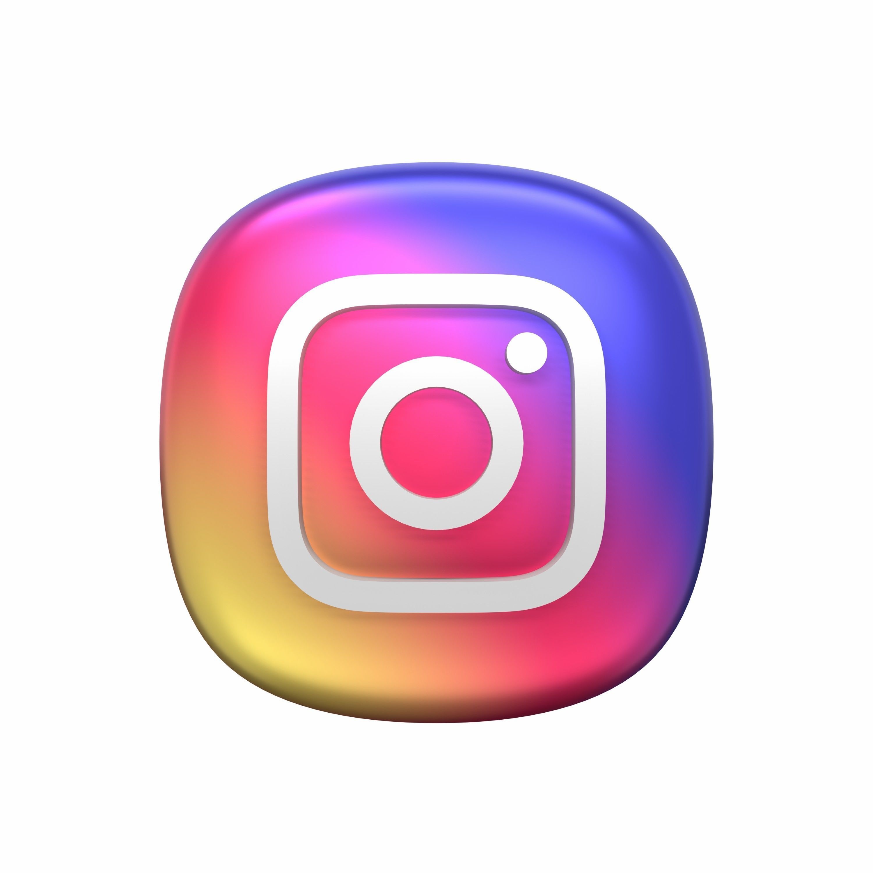 Social Media 3D icon Set UX UI Web Design Elements 3d rendering  3D model_6