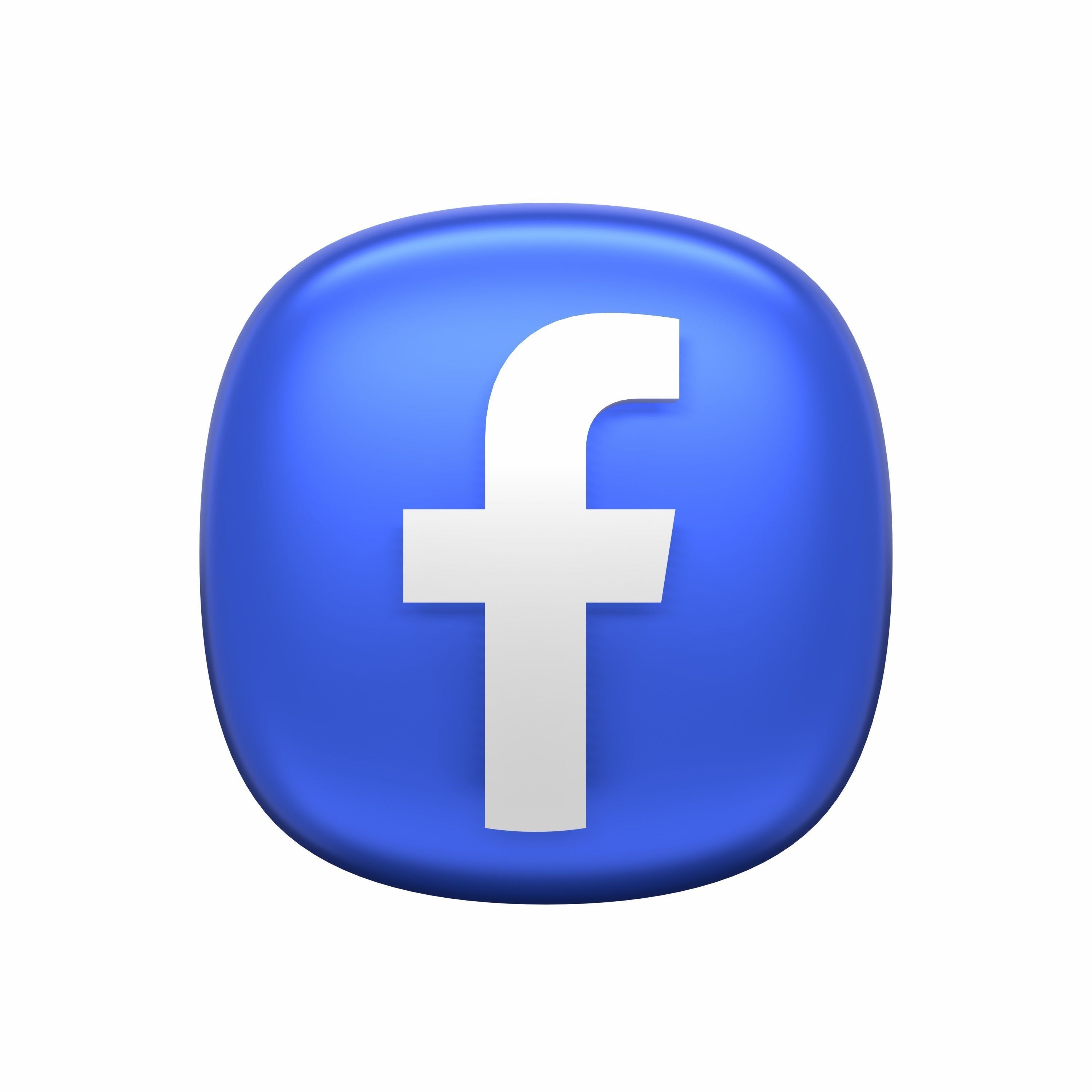 Social Media 3D icon Set UX UI Web Design Elements 3d rendering  3D model_3