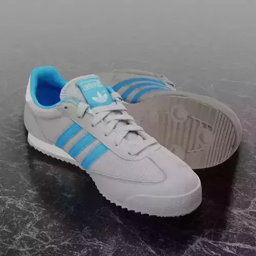 ADIDAS 3D SHOES - WHIE - TURQUOISE- DRAGON