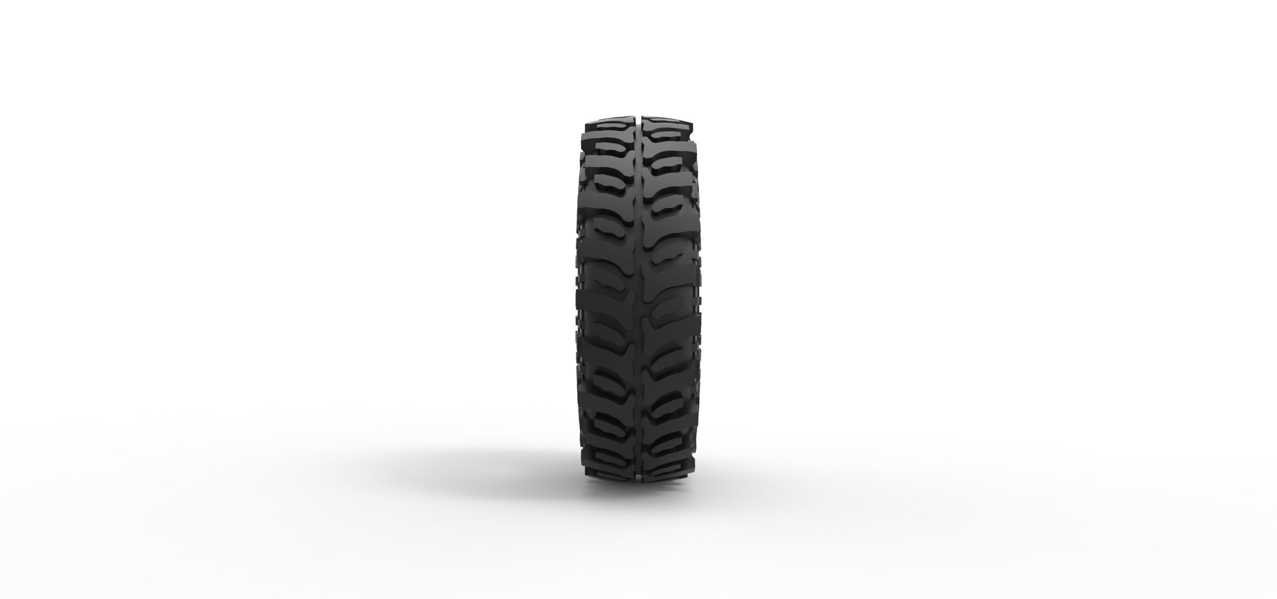 Offroad tire 91 Scale 1 to 25 3D print model_3