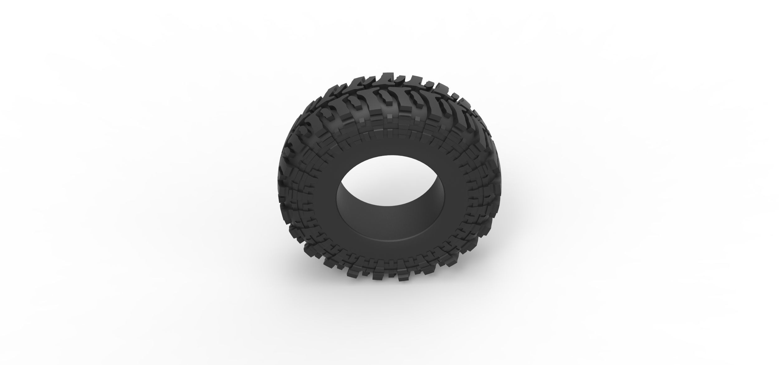 Offroad tire 91 Scale 1 to 25 3D print model_5