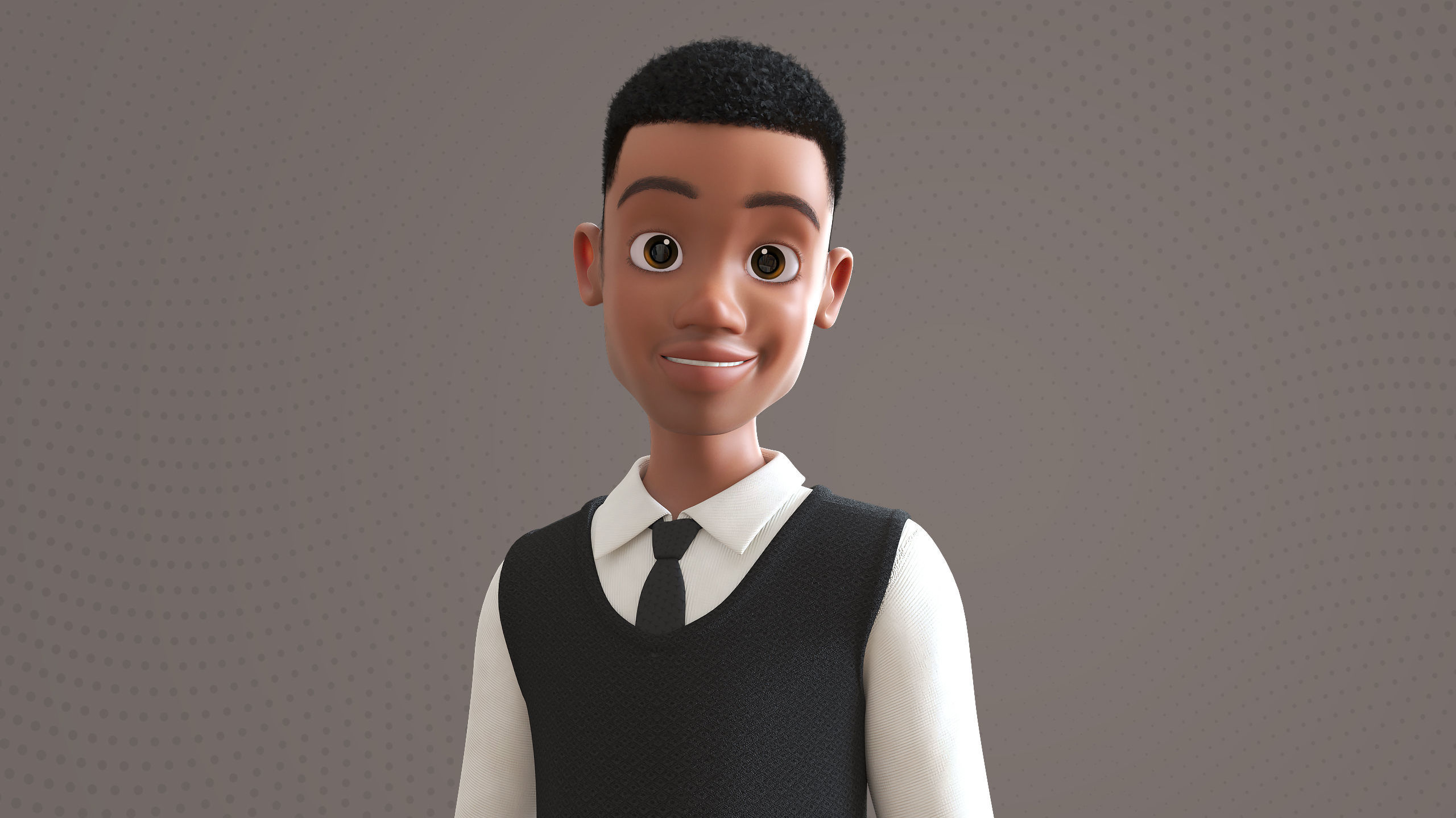 Cartoon Afro Family Pack - 3d Rigged Characters 3D model_91