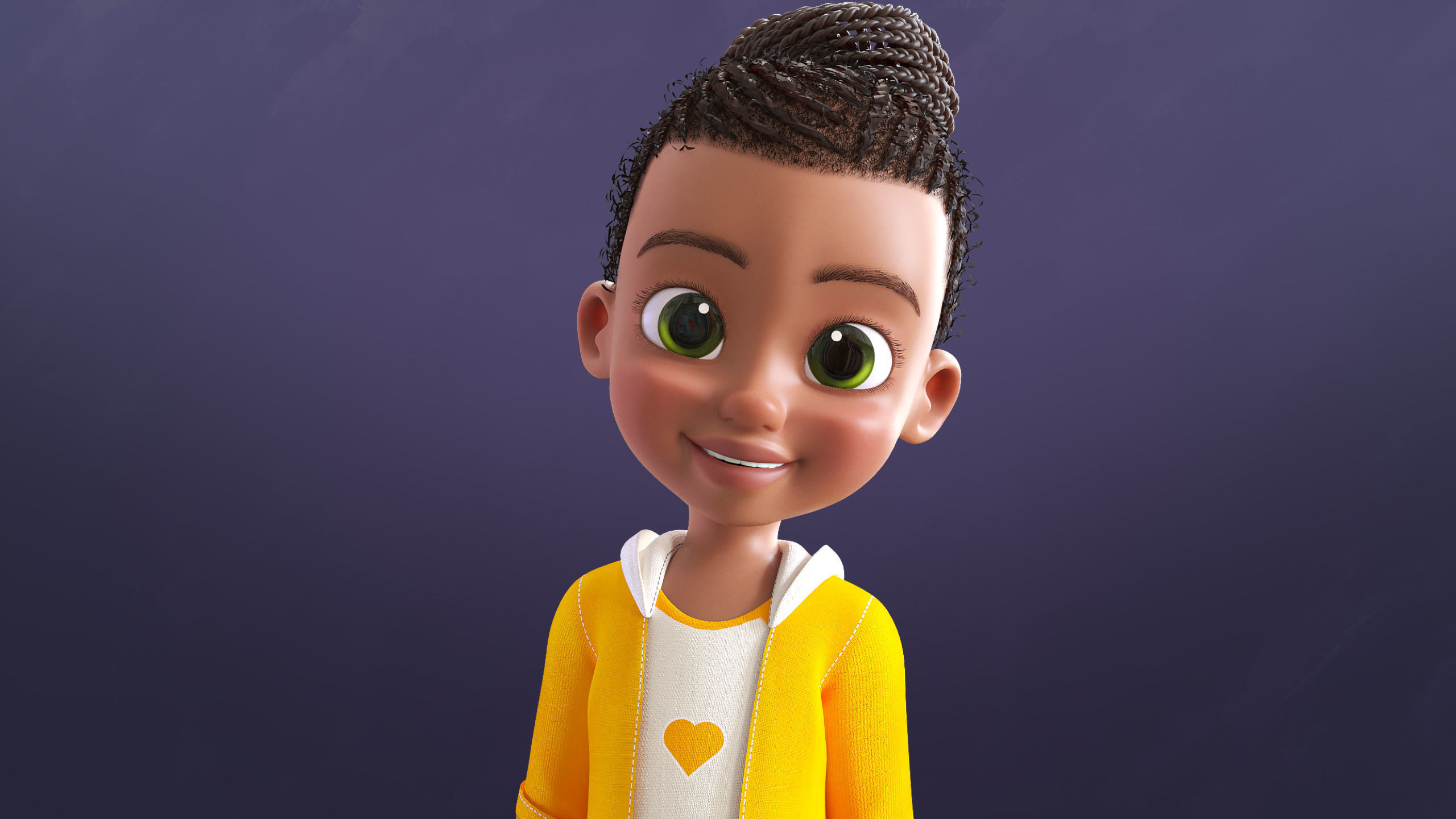 Cartoon Afro Family Pack - 3d Rigged Characters 3D model_25