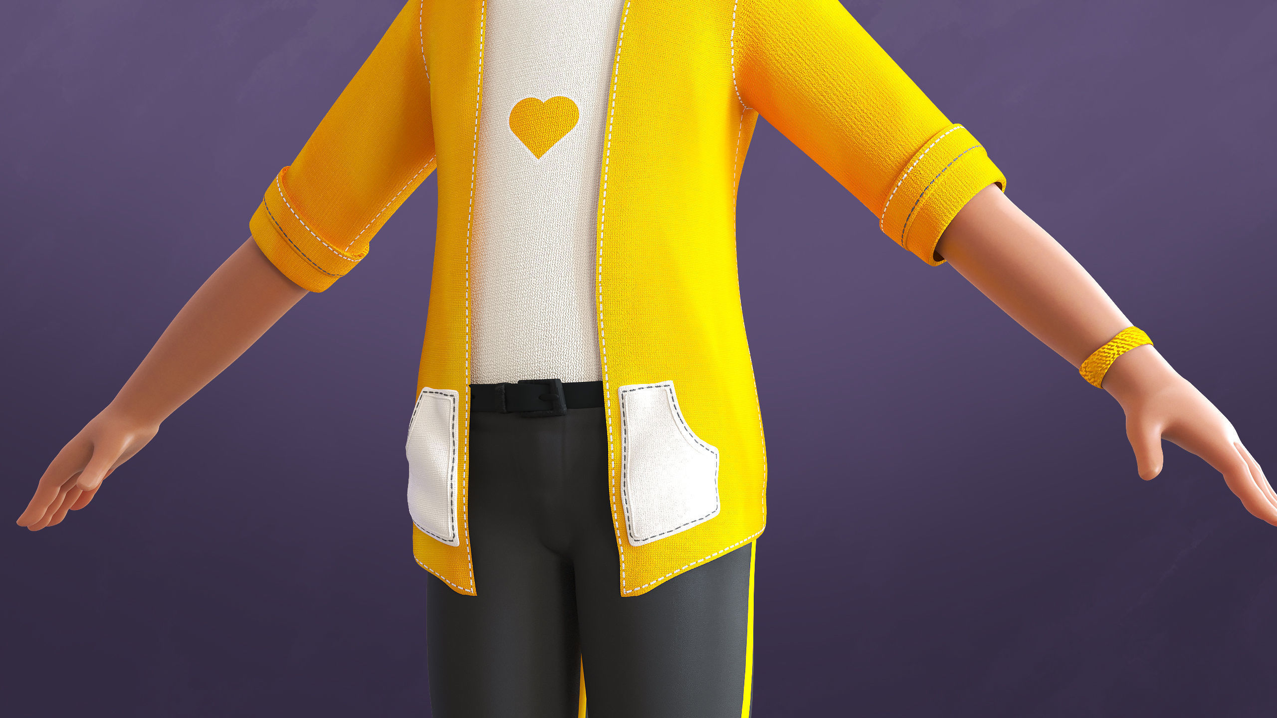 Cartoon Afro Family Pack - 3d Rigged Characters 3D model_10