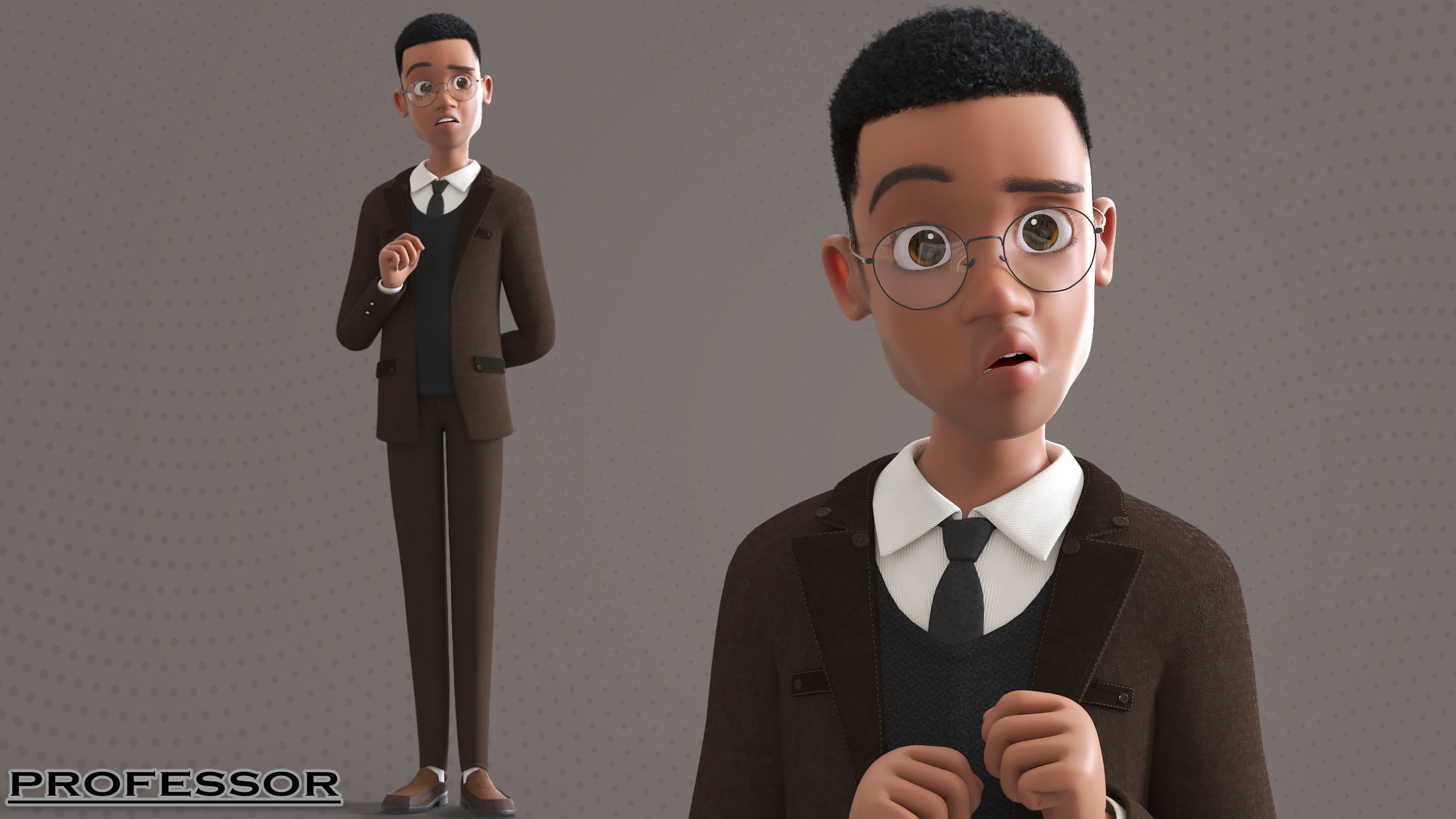 Cartoon Afro Family Pack - 3d Rigged Characters 3D model_85