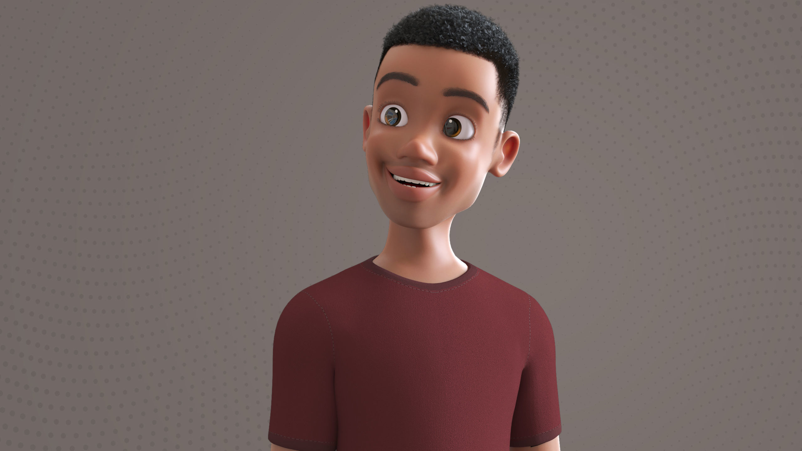 Cartoon Afro Family Pack - 3d Rigged Characters 3D model_93