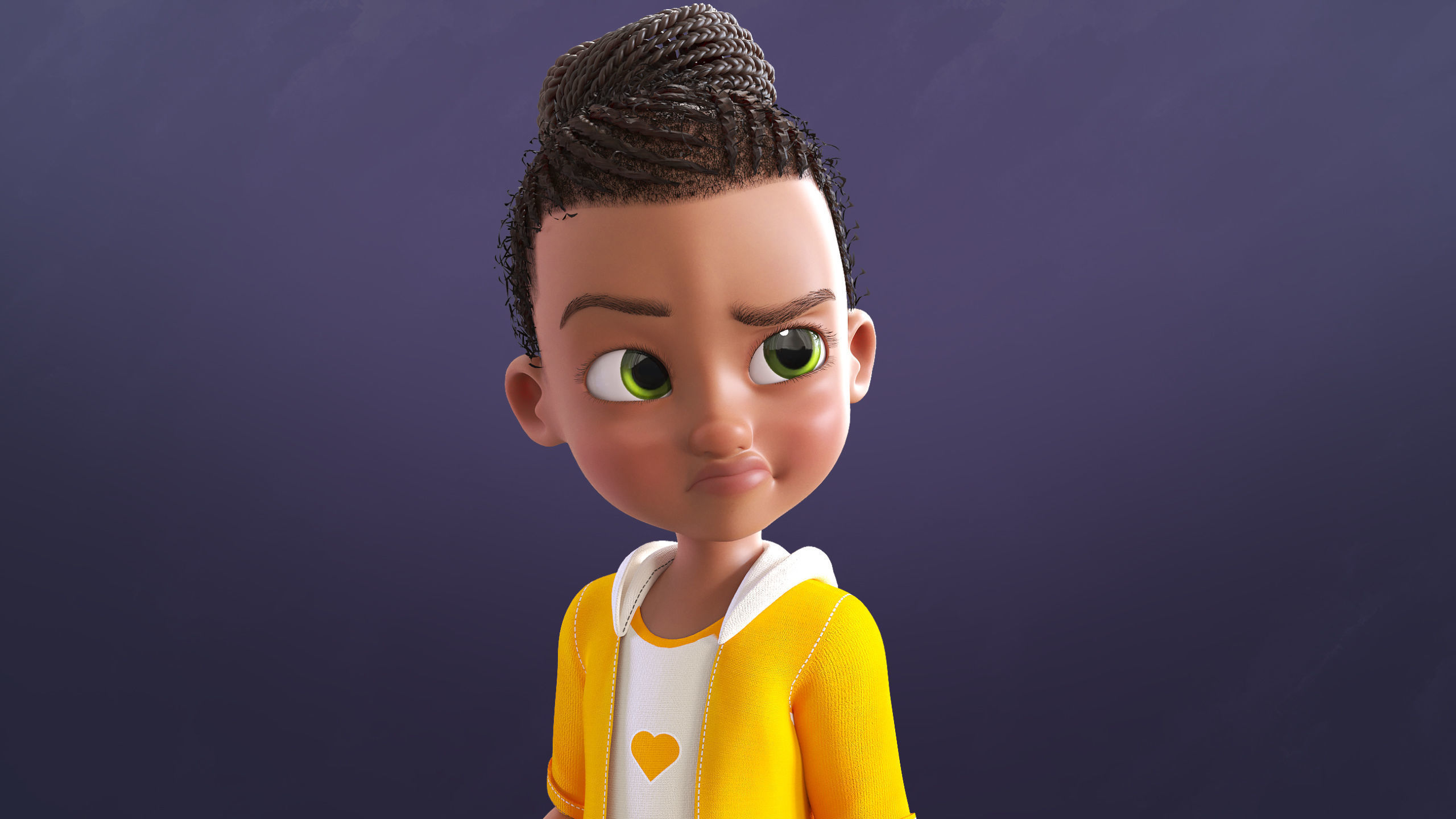 Cartoon Afro Family Pack - 3d Rigged Characters 3D model_24