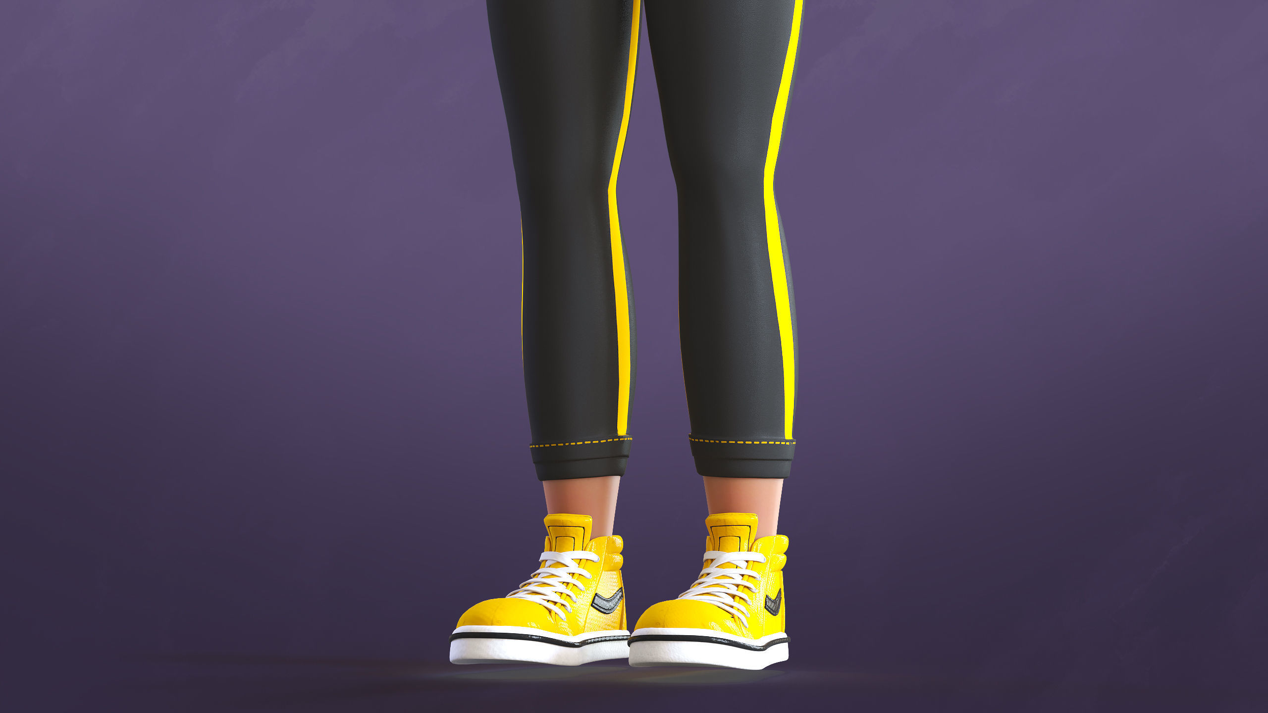 Cartoon Afro Family Pack - 3d Rigged Characters 3D model_9