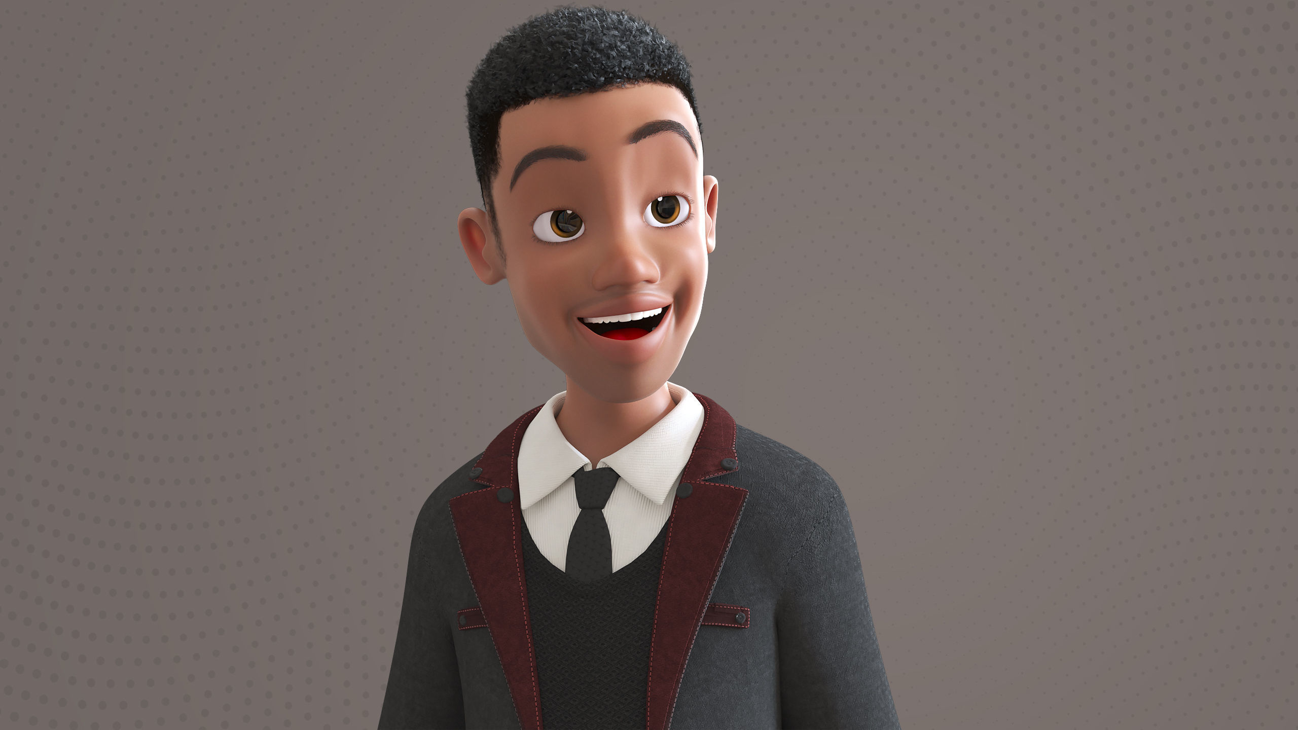 Cartoon Afro Family Pack - 3d Rigged Characters 3D model_92