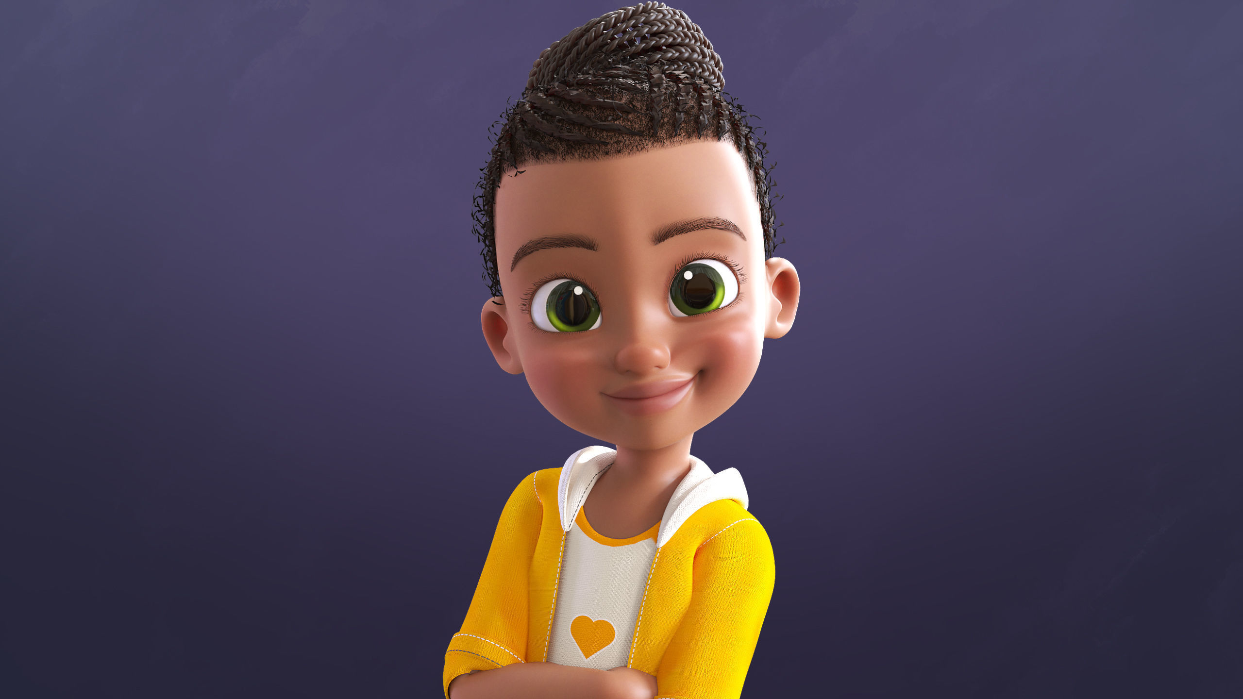 Cartoon Afro Family Pack - 3d Rigged Characters 3D model_21
