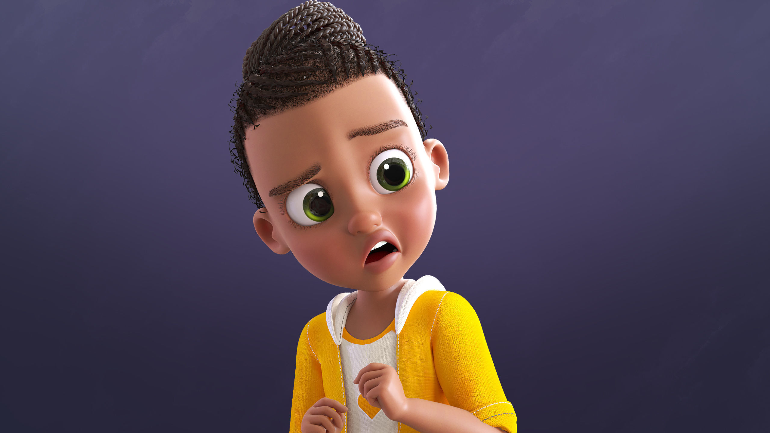 Cartoon Afro Family Pack - 3d Rigged Characters 3D model_22