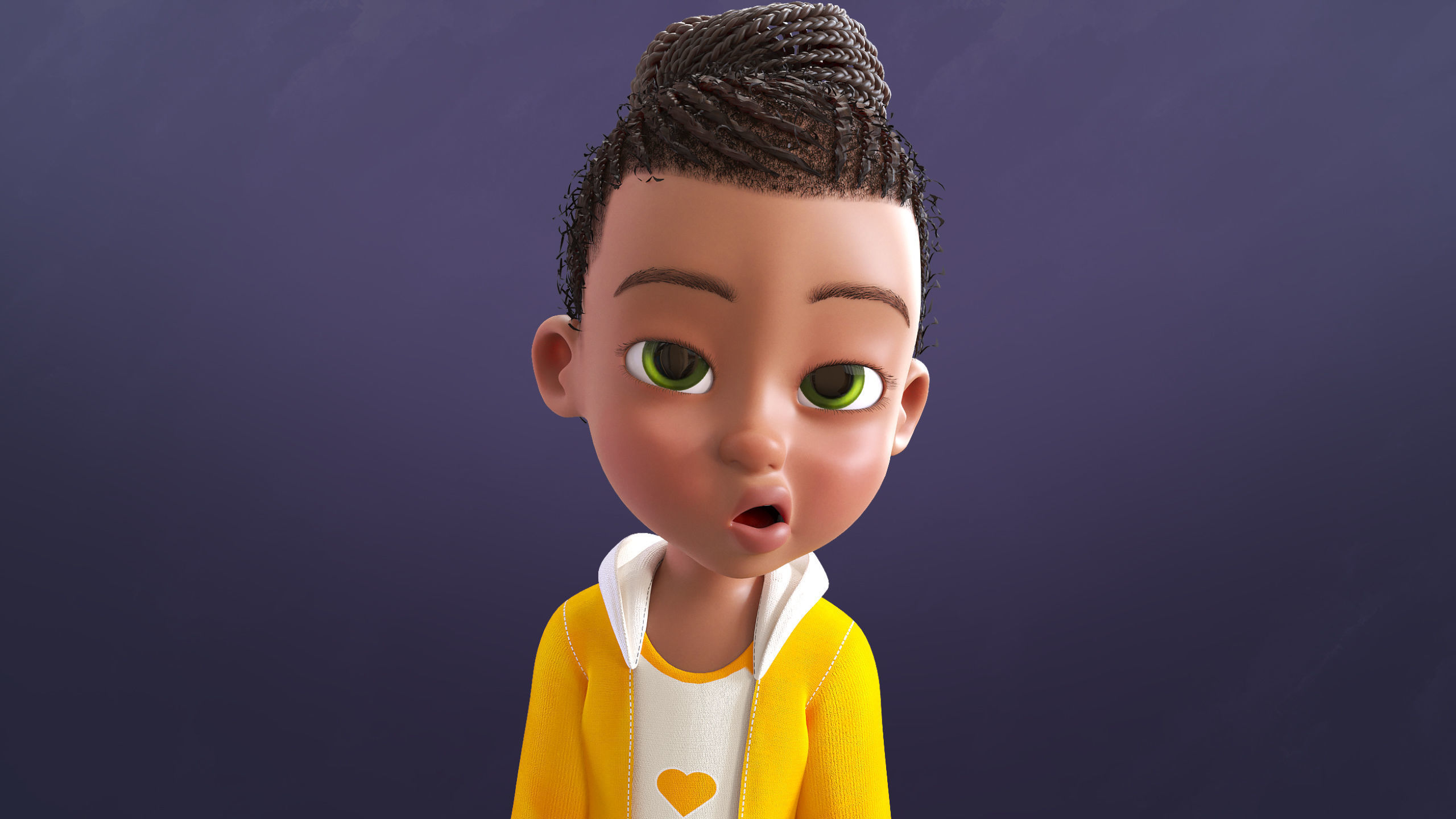 Cartoon Afro Family Pack - 3d Rigged Characters 3D model_23