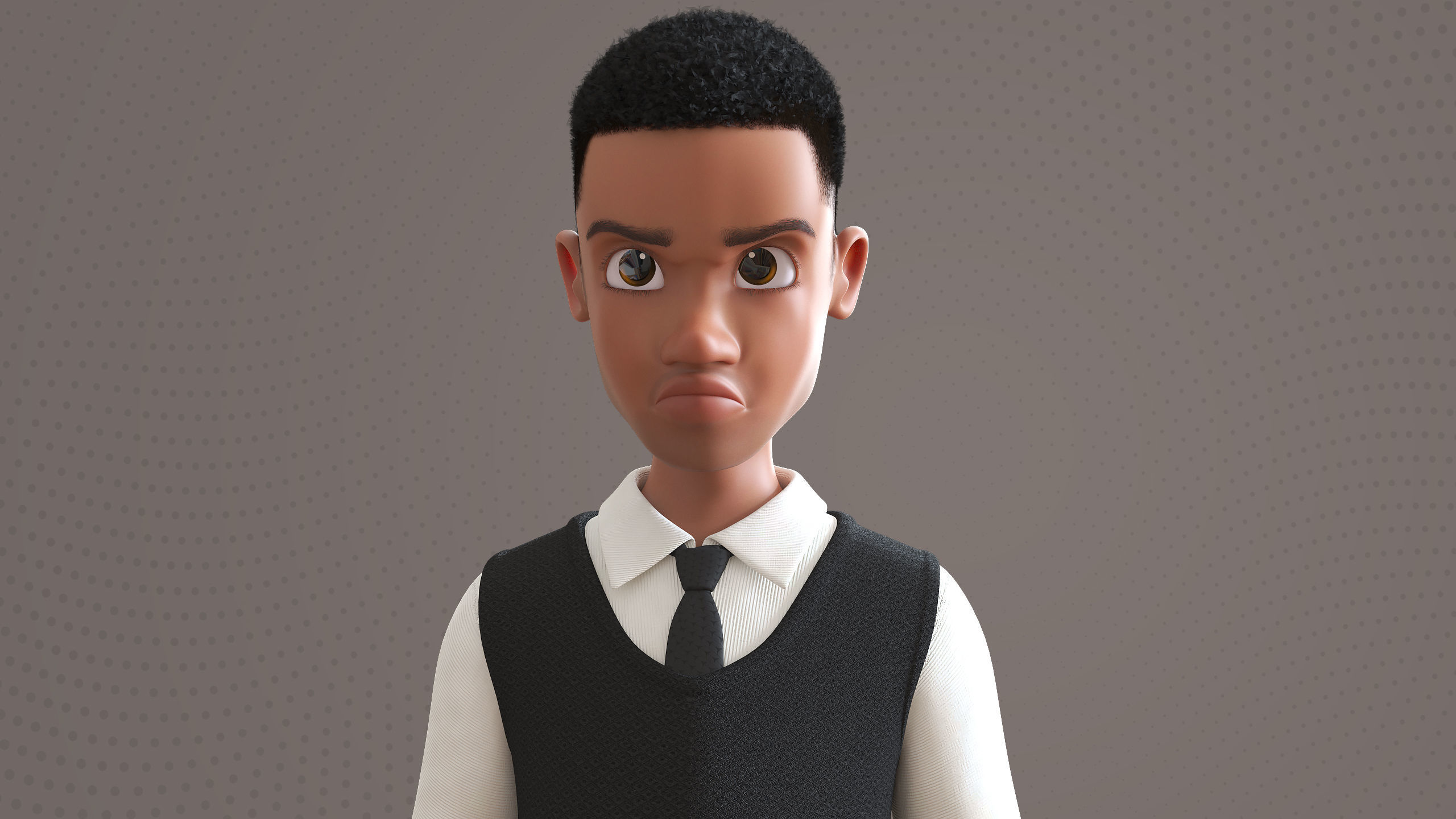 Cartoon Afro Family Pack - 3d Rigged Characters 3D model_95