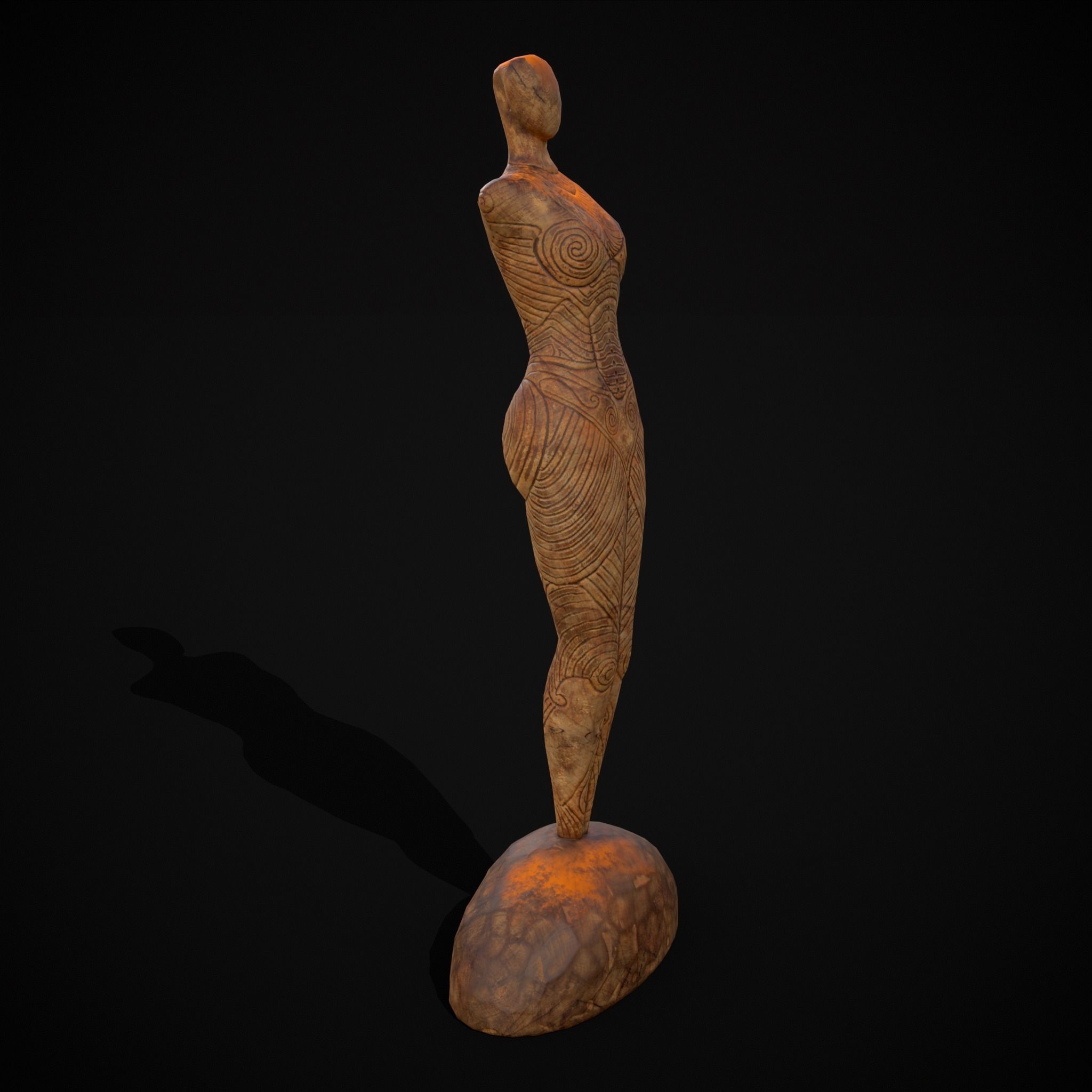 Pegan Fertility Statue Low-poly 3D model_23