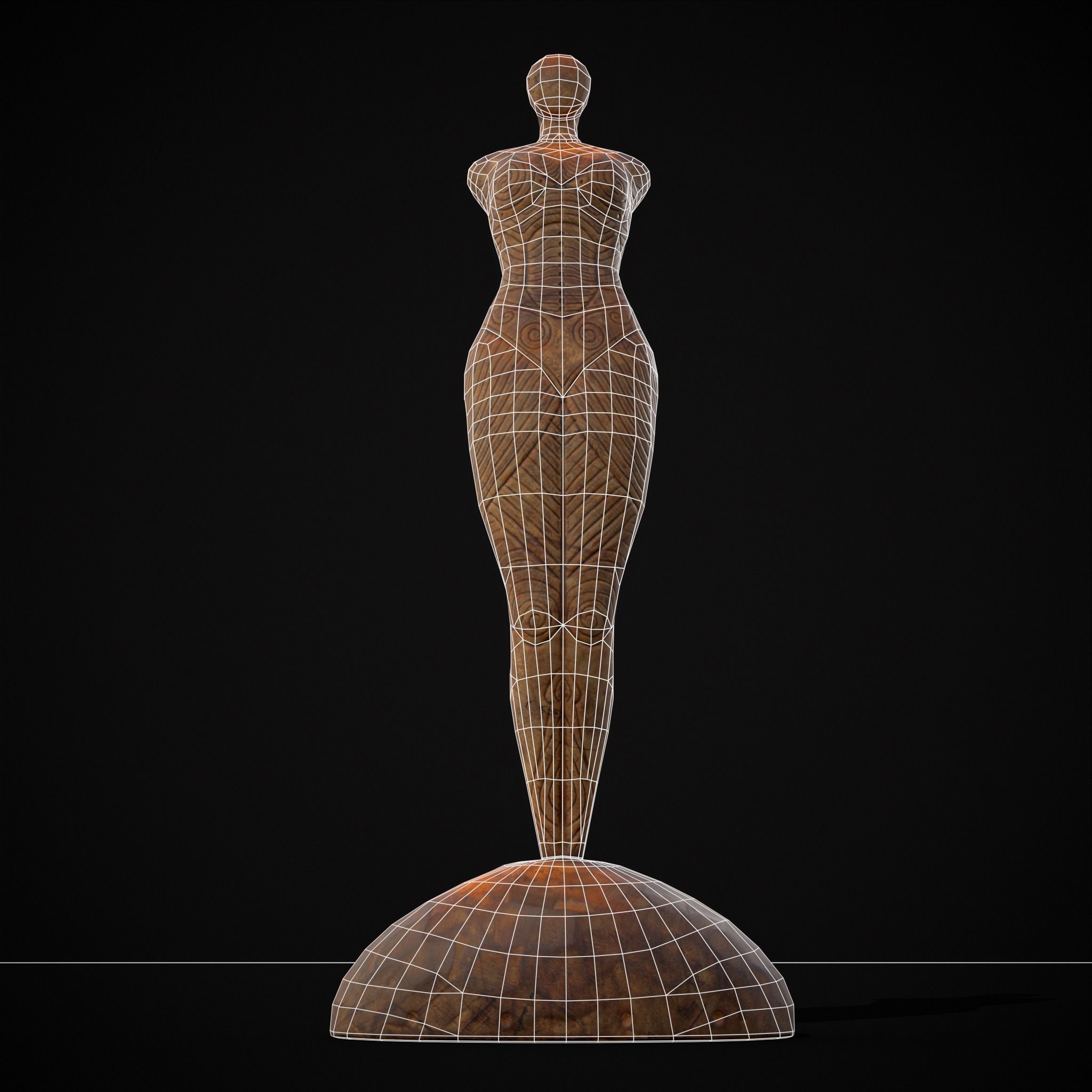 Pegan Fertility Statue Low-poly 3D model_10