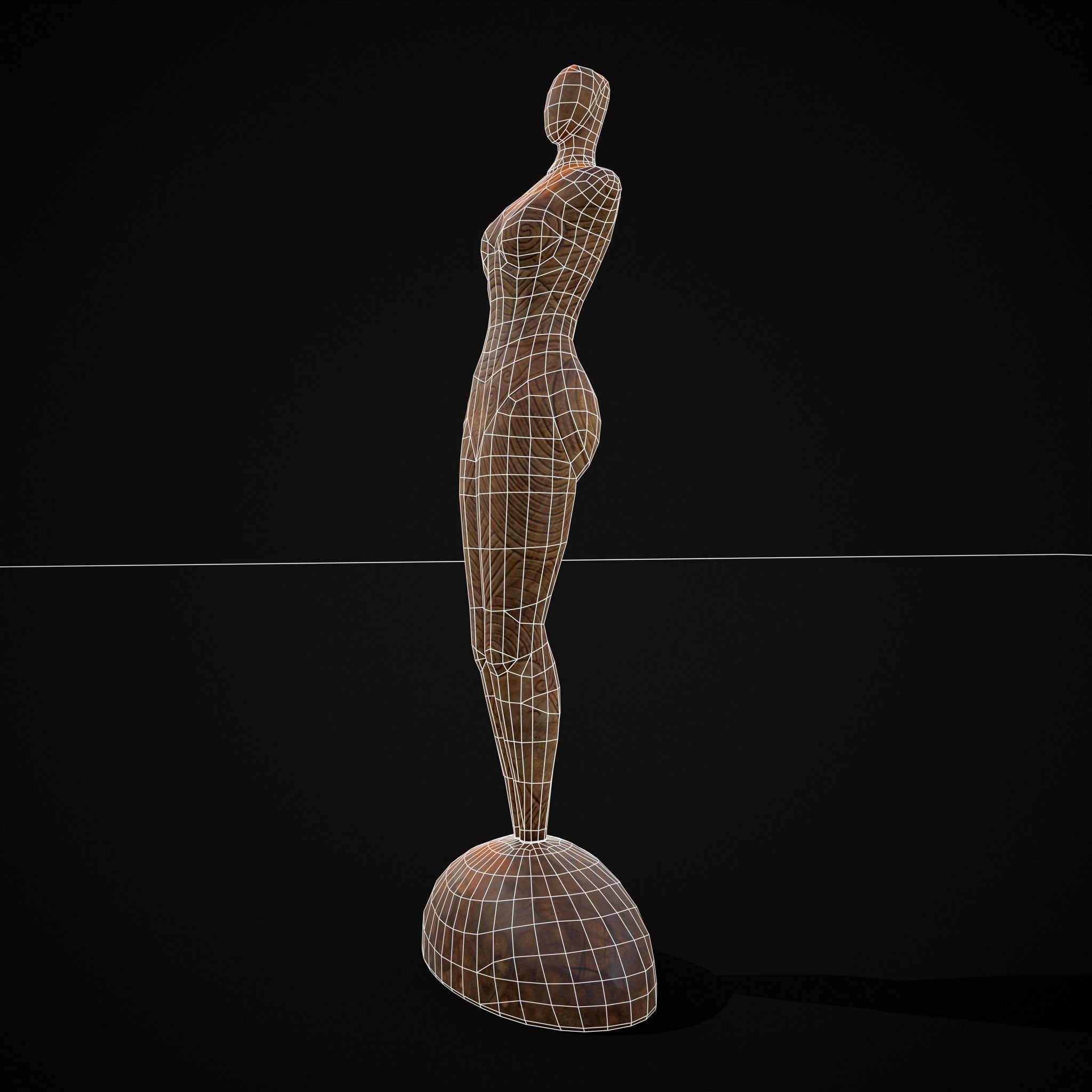 Pegan Fertility Statue Low-poly 3D model_14