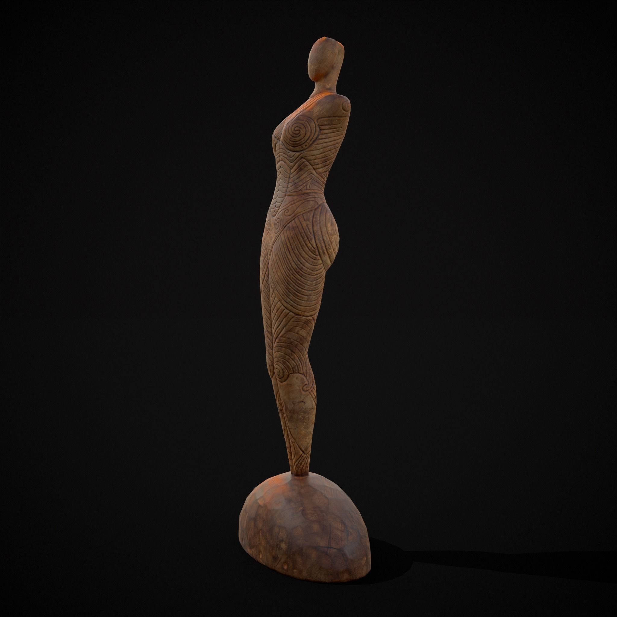Pegan Fertility Statue Low-poly 3D model_13