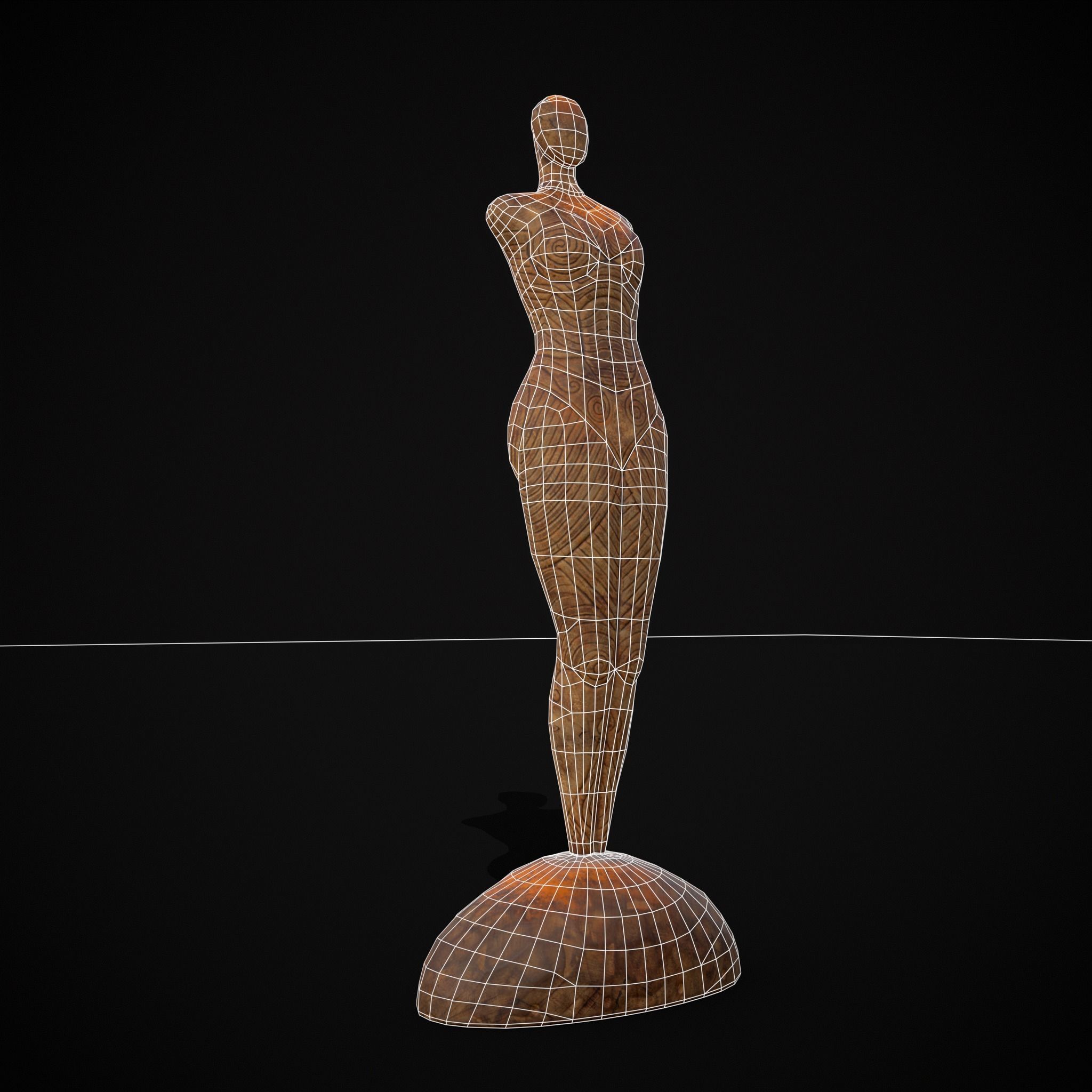 Pegan Fertility Statue Low-poly 3D model_4