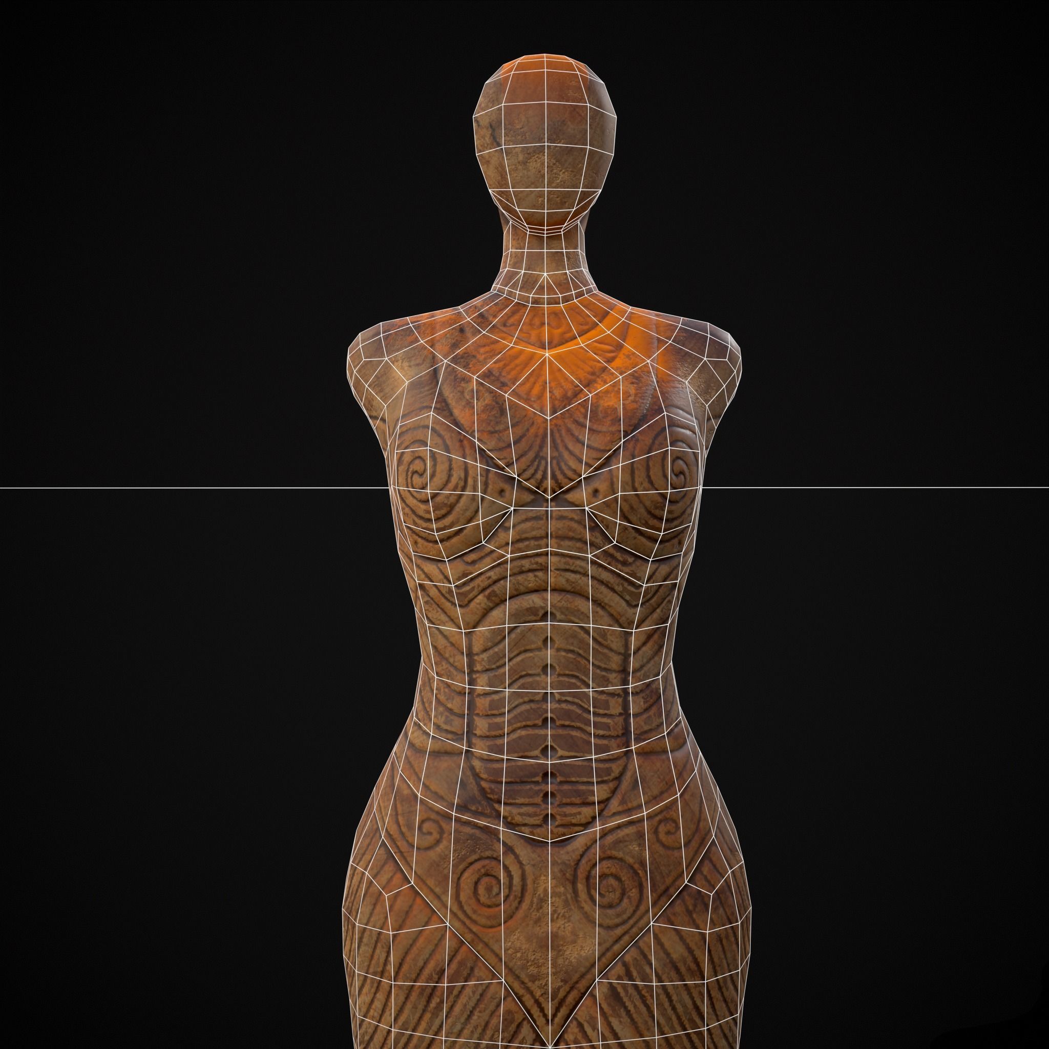 Pegan Fertility Statue Low-poly 3D model_20