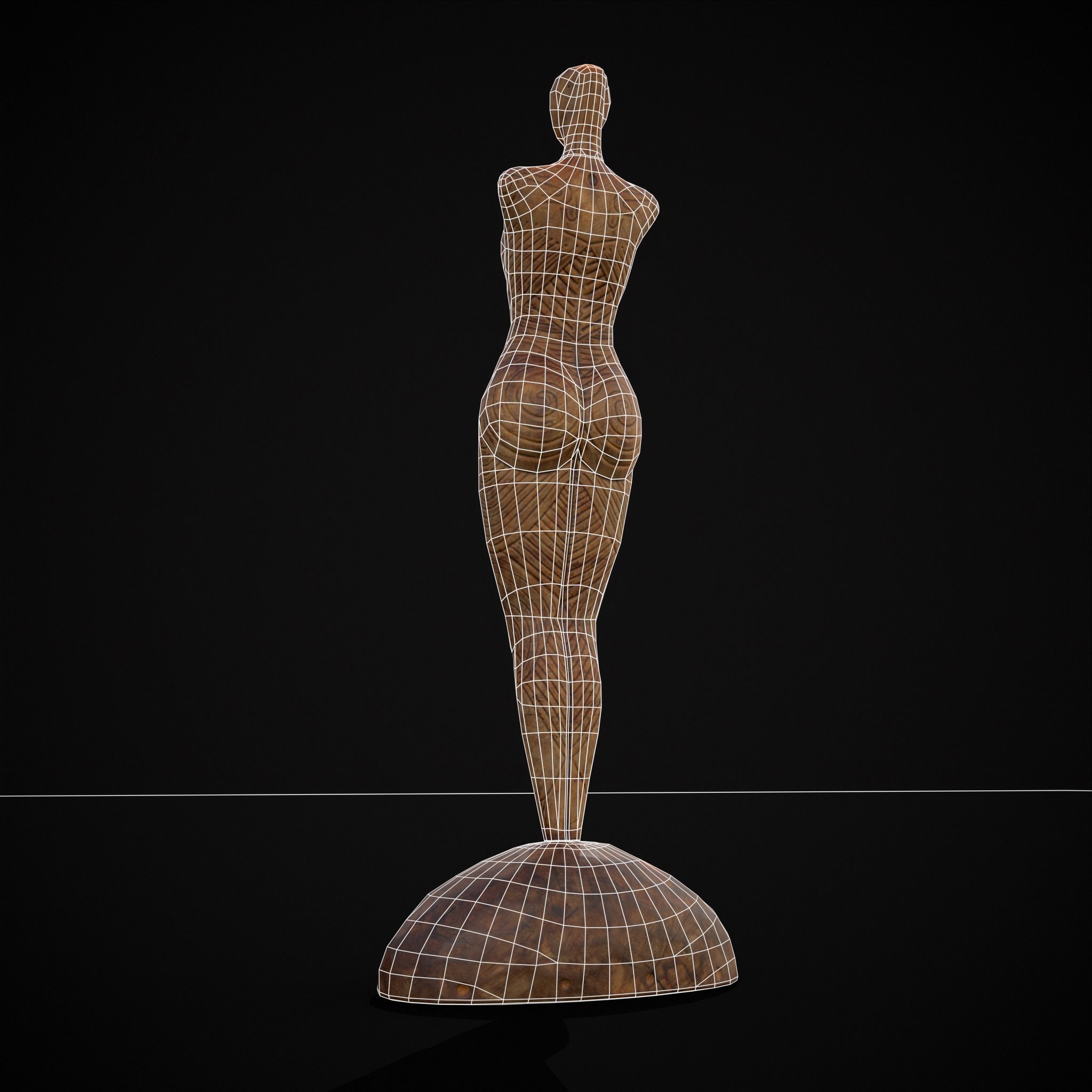Pegan Fertility Statue Low-poly 3D model_8