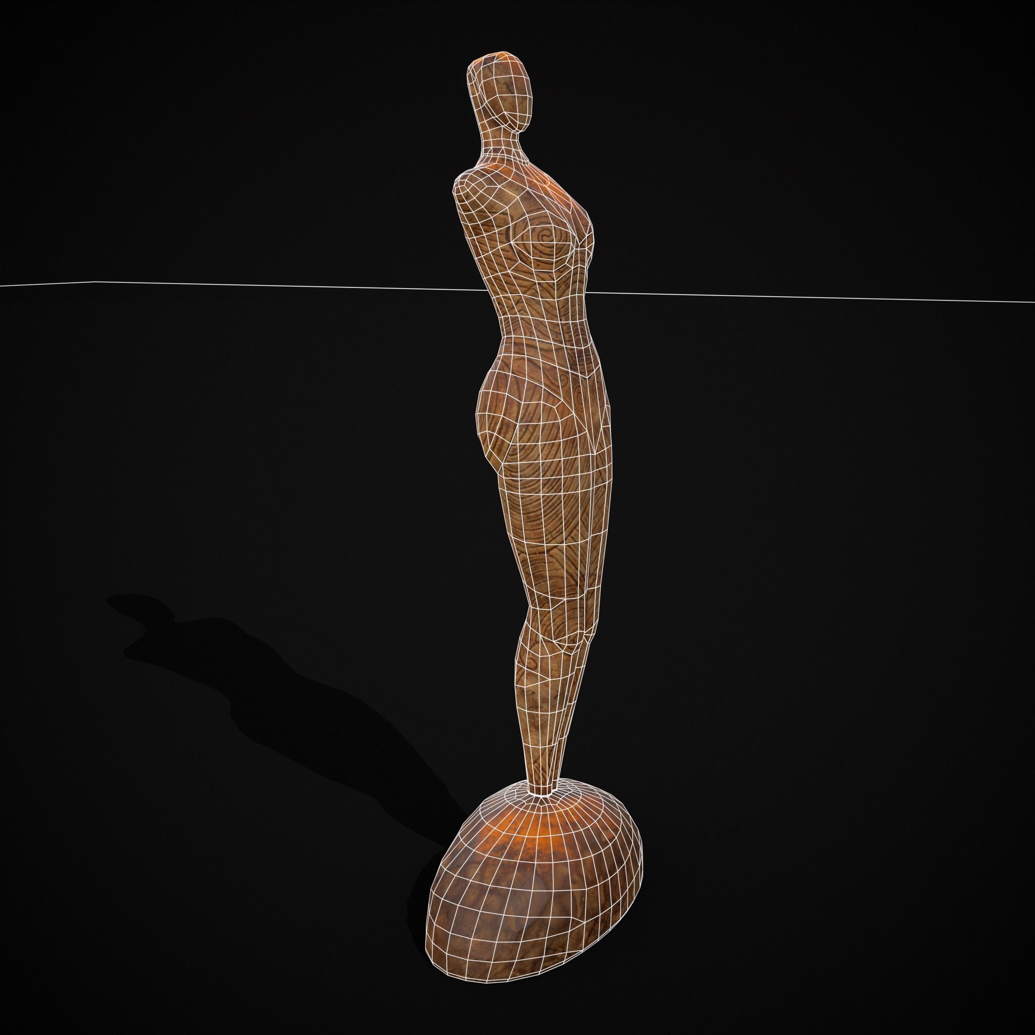 Pegan Fertility Statue Low-poly 3D model_24