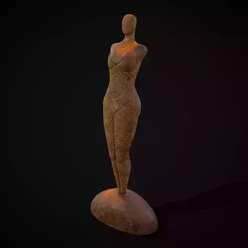 Pegan Fertility Statue Low-poly 3D model