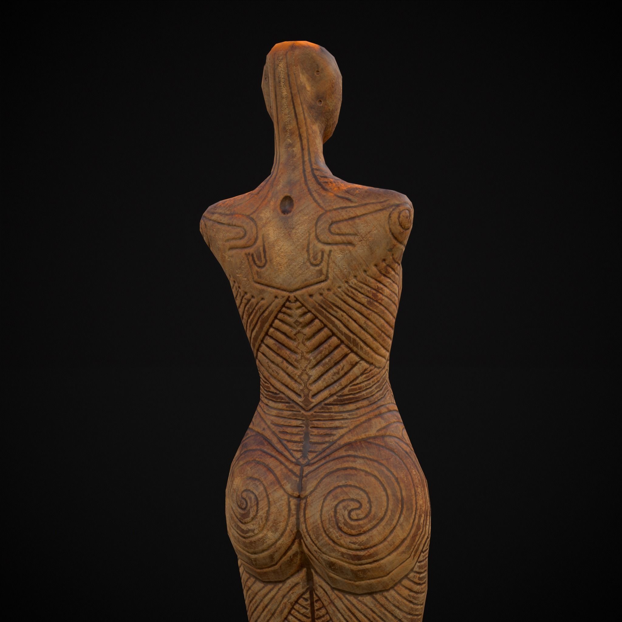Pegan Fertility Statue Low-poly 3D model_21