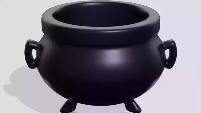 Dark metal cauldron 