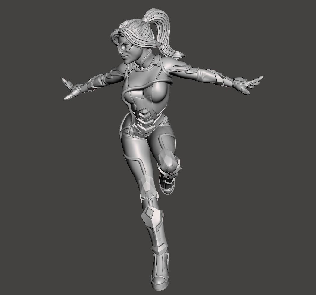 Black cat women 3d model for 3d printing  3D print model_1