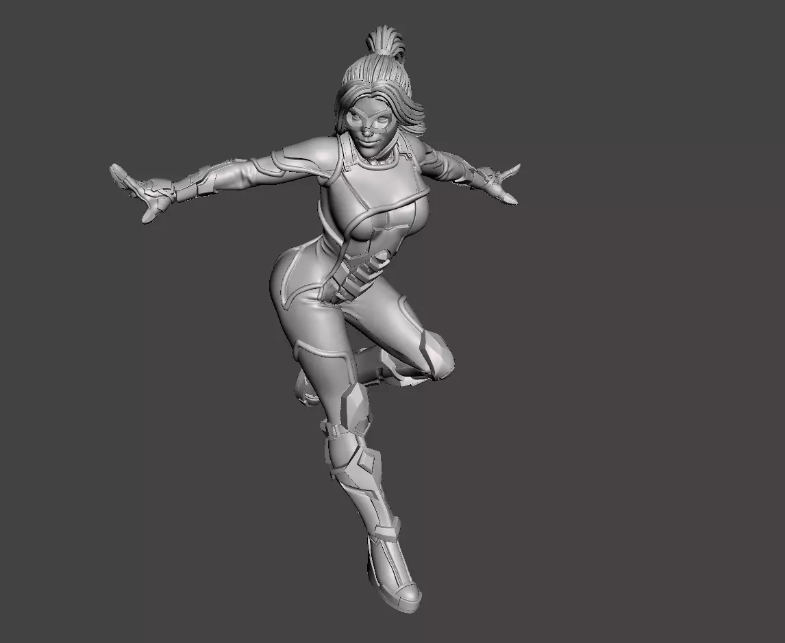 Black cat women 3d model for 3d printing  3D print model_0