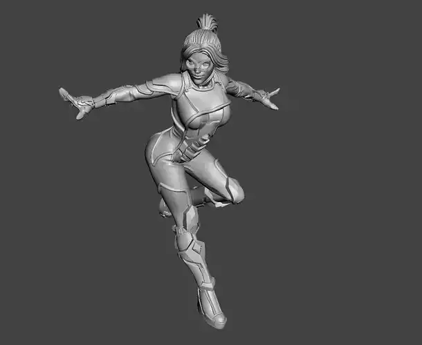 Black cat women 3d model for 3d printing 