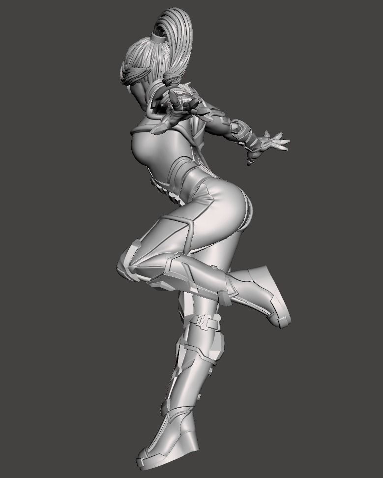 Black cat women 3d model for 3d printing  3D print model_3
