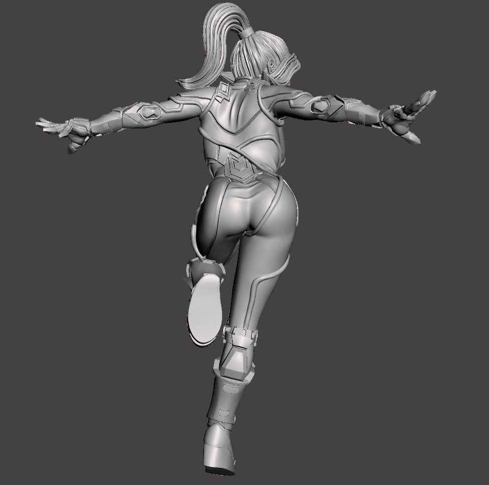 Black cat women 3d model for 3d printing  3D print model_4