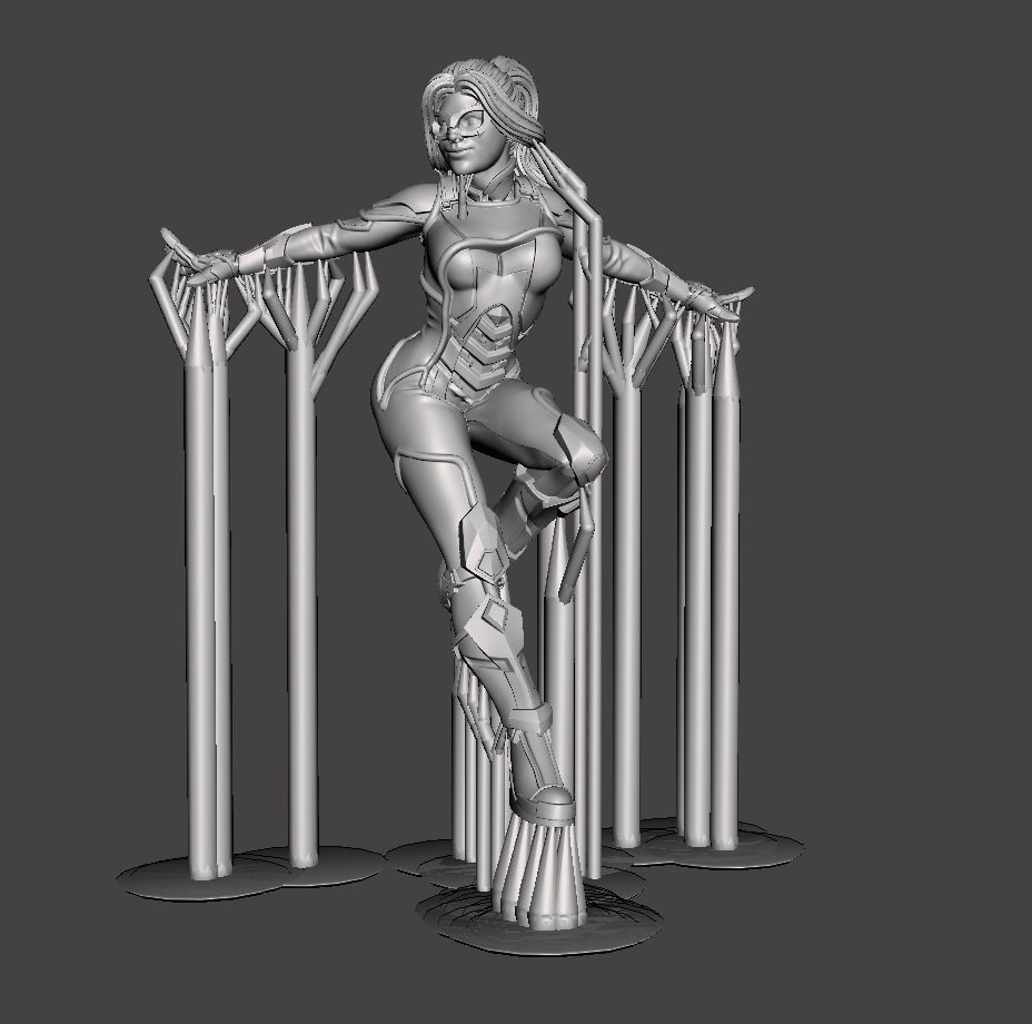 Black cat women 3d model for 3d printing  3D print model_2