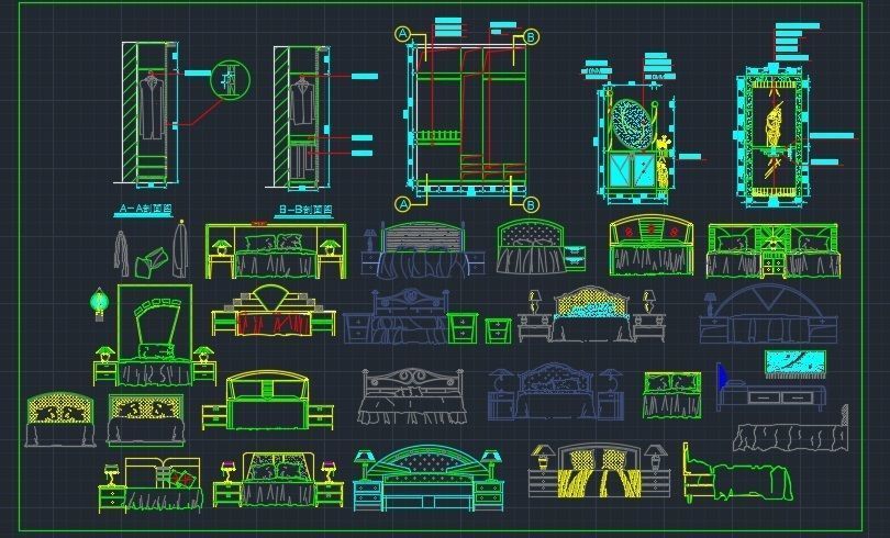  Bedroom Furniture 3D model_1