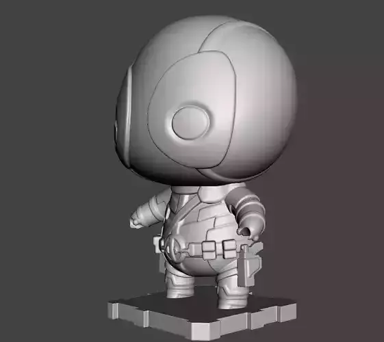 dead pool chihbi 3d model for 3d printing 