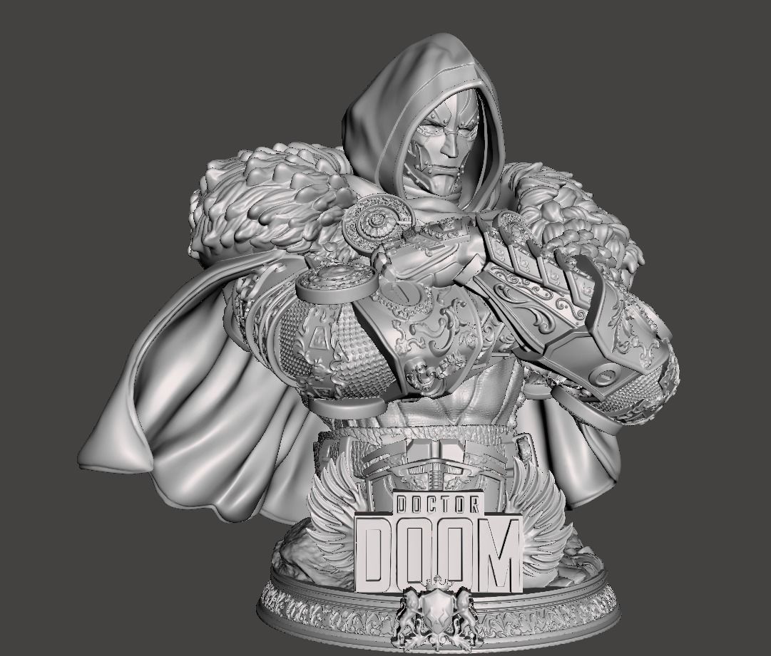 Dr Doom Bust 3d model for 3d printing 3D print model_5