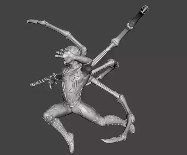 spiderman with base 3d model for 3d printing 