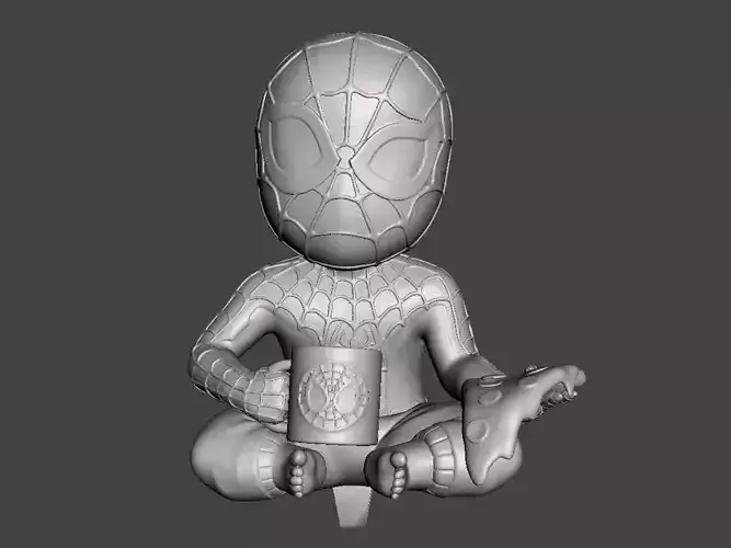 chibi spiderman sitting 3d printing model 3D model 3D printable | CGTrader