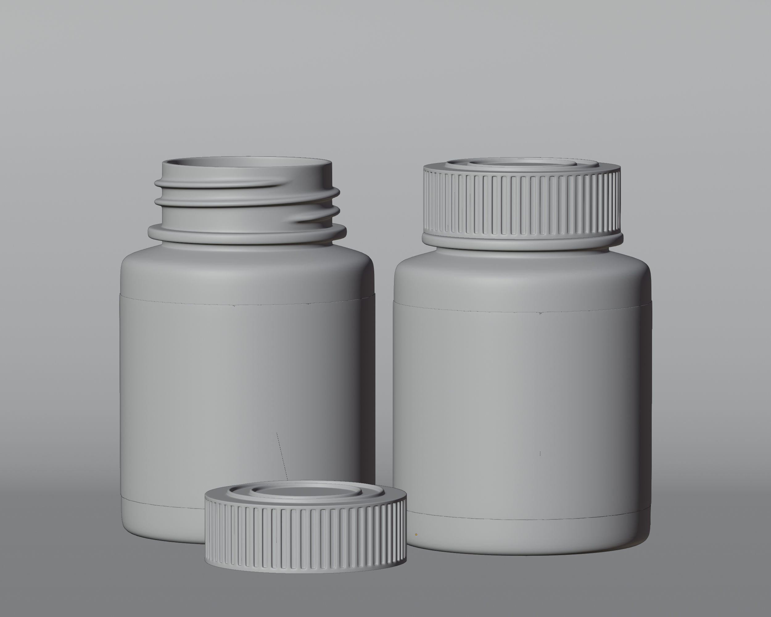 Supplement Bottle Low-poly 3D model_3