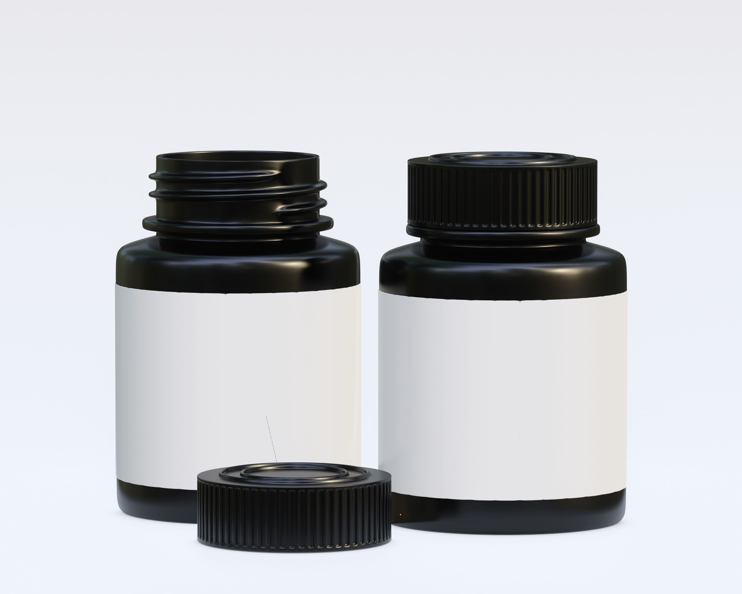 Supplement Bottle Low-poly 3D model_4